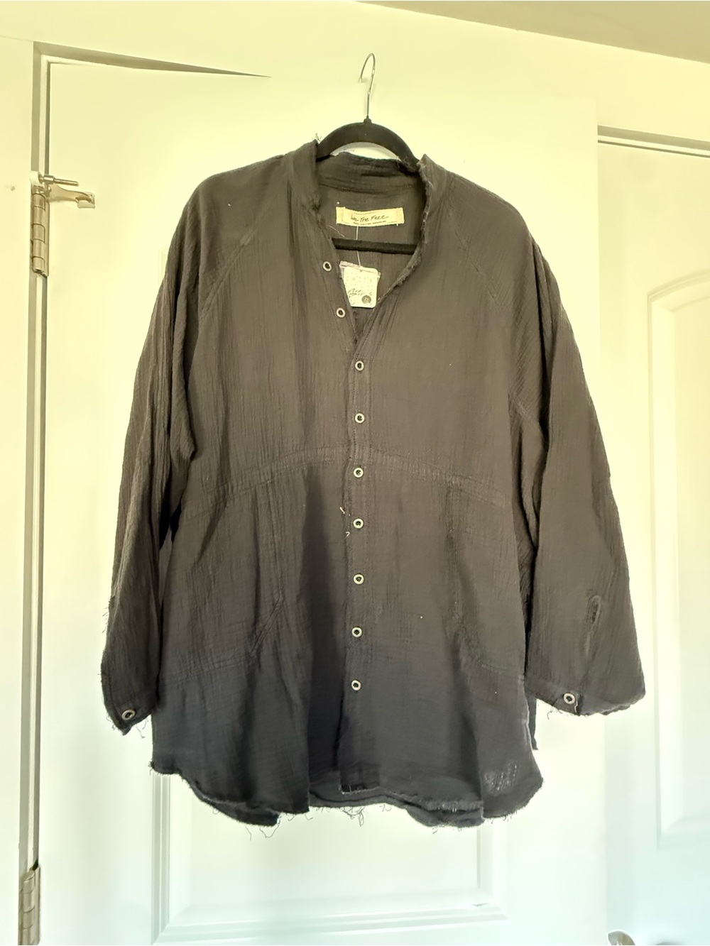 Free People - We The Free Black Tunic Button Up Shirt